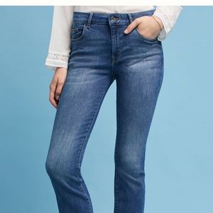 Anthropologie DL1961 Lara Instasculpt Midrise Cropped Flare Jean, 25